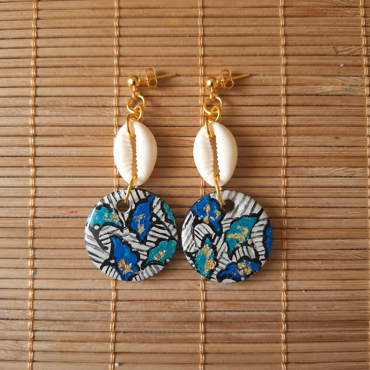 Boucles d'oreilles Wax Azur