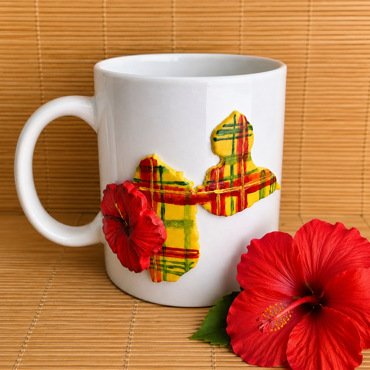 Mug 3D Guadeloupe Madras Soleil