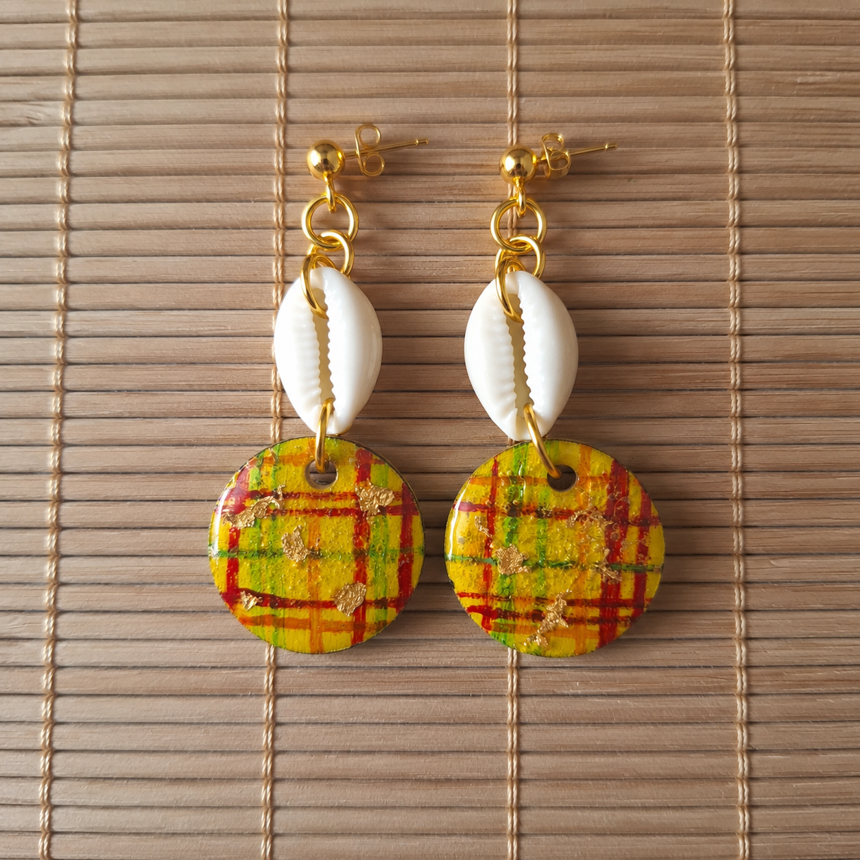Boucles d'oreilles Madras Soleil
